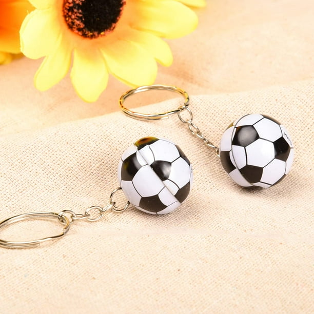 Llaveros deportivos de 10 piezas, llavero giratorio de Metal, para baloncto, Golf, pelota de
