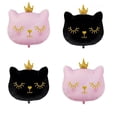 thumbnail image 6 of 1/5pcs Globos Event Animal Cartoon Party Decoration Crown Cat  Balloon Cat Head Foil Balloons Helium Balloon LARGE CAT PINK 1PC, 6 of 7