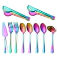 thumbnail image 1 of Vajilla de acero inoxidable Cuchara pública Tenedor público Cuchara de servicio Colador Clip multiusos para alimentos Cuchara para compartir alimentos Tenedor, 1 of 6