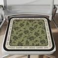 thumbnail image 4 of EazyTech French Style Vintage Floral Dining Chair Cushion Non-Slip - Washed Winter Plush Square Seat Pad 16x16 Inch Home Decor Gifts Green, 4 of 6