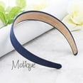 thumbnail image 3 of Motique Accessories 1 inch Wide Suede like Headband Solid Hair Band for Women and Girls - Navy, 3 of 6
