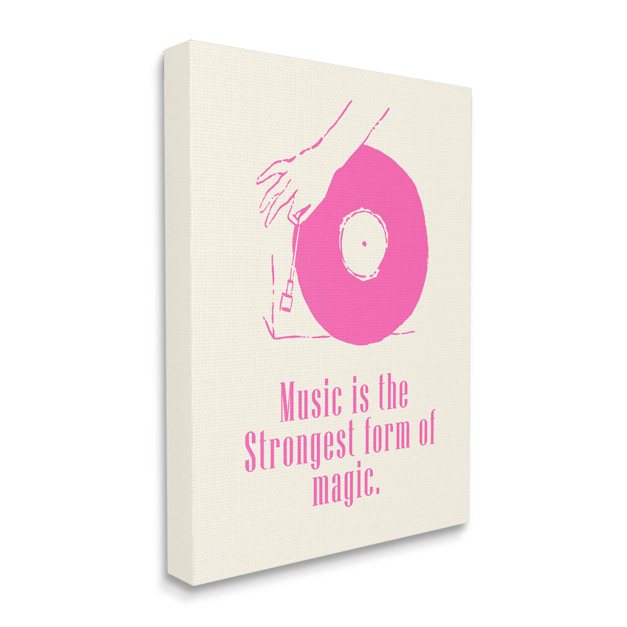 Music Strongest Form Of Magic Phrase Inspirational Graphic Art Gallery Wrapped Canvas Print Wall Art