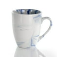 thumbnail image 5 of Elama Fine Marble 16 Piece Stoneware Dinnerware Set in Blue and White, 5 of 7