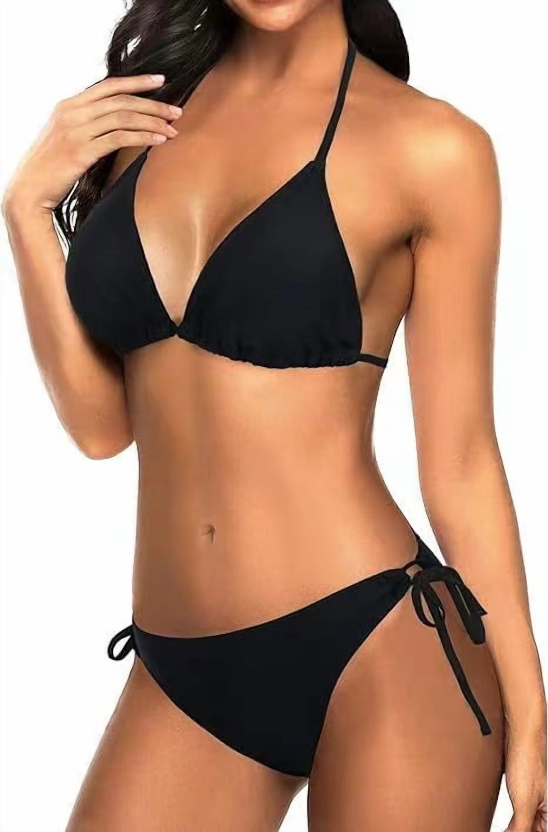 Halter String Triangle Bikini Sets for Women High Cut 2 Piece Bikini Swimsuit - image 2