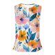 thumbnail image 4 of Camisetas para Mujeres Flores Plantas Impresión Suelta Cuello Redondo Top sin Mangas, Camisetas de Verano para Mujeres, 4 of 5