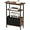 Brown, variant on Narrow Side Table with Charging Station, Slim End Table for Small Spaces, 3 Tier Skinny Nightstand with Drawer, Sofa Beside Table with Storage Shelf for Living Room Bedroom