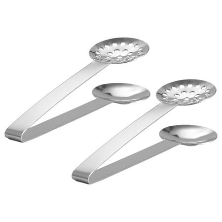 

FRCOLOR 2 Pcs Stainless Steel Tea Clip 15.00X4.50X4.00CM Silver