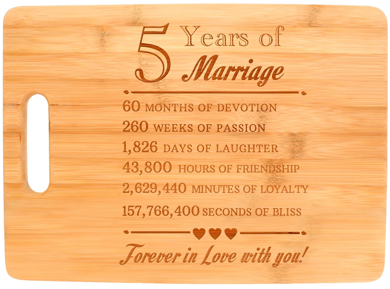 ThisWear 5th Wedding Anniversary Gift 5 Years of Marriage Forever in
