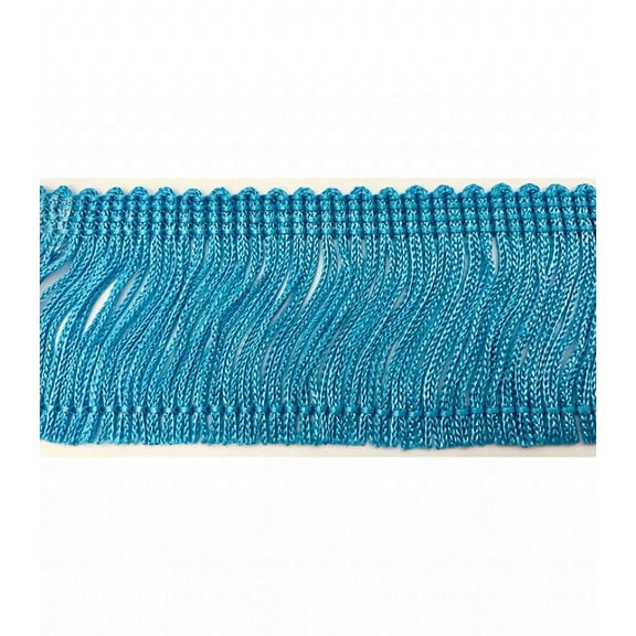Trimplace Azure Blue 2" Rayon Chainette Fringe