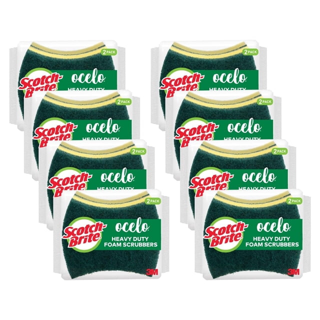 Estropajo de espuma Scotch-Brite Ocelo de uso rudo, 16 unidades