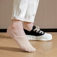 thumbnail image 6 of AMITOFO No Show Socks for Women Cotton Mesh Ventilating Invisible Liner Socks No-Slip Low Cut Socks for Sneakers,5 Pairs, 6 of 10