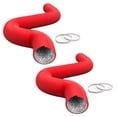 thumbnail image 1 of Ductos flexibles iPower de aluminio de 4 pulgadas x 8 pies, paquete de 2, rojo, 1 of 9