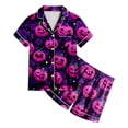 thumbnail image 5 of Leey-World Baby Girl Halloween Pajamas Girls Pajama Set With Cute Print Home Short Sleeve Shorts Pajama Set, 5 of 5