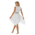 thumbnail image 2 of Haitryli Women Sleeveless Color Block Lyrical Modern Dance Dress Liturgical Praise Tunic White L, 2 of 7