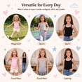 thumbnail image 4 of Posijego 3 Pack Girls Undershirts Dance Tank Tops Cotton Camisoles Spaghetti Strap Camis Sleeveless Tops, 4 of 7