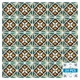 thumbnail image 2 of Mi Alma Removable Vinyl Vintage Retro Green Yellow Backsplash Tile Stickers, 24pcs, 2 of 11