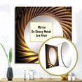 thumbnail image 3 of Designart "Optical Illusion Vintage Gilded Geometric Aspects IV" Abstract Spirals Square Mirror For Wall Decor - Large Gold Square Printed Wall Mirror Art - Wall Mounted Mirror, 3 of 5