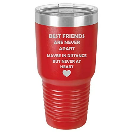 

Tumbler Stainless Steel Vacuum Insulated Travel Mug Best Friends Long Distance Love (Red 30 oz)