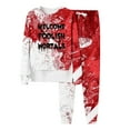 thumbnail image 1 of MKLEKYY Vêtements d'Automne Femmes Mode Ample Imprimé Col Rond Sweat à Capuche Manches Longues Pantalon de Survêtement Cargo 36 Entrejambe, 1 of 2