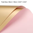 thumbnail image 2 of Unique Bargains Double Sided Color Flower Wrapping Paper Lotus Color+Gold 22.8'x22.8' Waterproof 10 Pack, 2 of 5