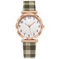 thumbnail image 4 of Montre Rétro pour Femmes, Mode, Lumineuse, Bracelet à Carreaux, Montre à Quartz, 4 of 9