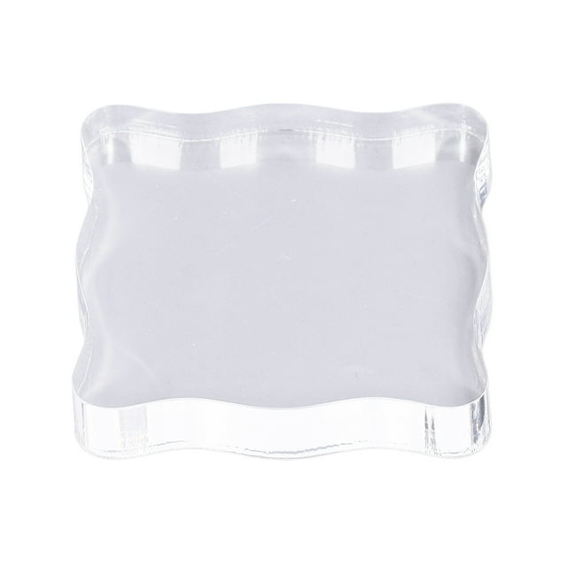 Acrylic Block Rubber Clear Block Translucent Transparent Acrylic Handle Rubber Acrylic Stamping Block Wood Stamps