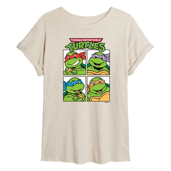 Teenage Mutant Ninja Turtles - Group Blocks- Juniors Ideal Flowy Muscle T-Shirt