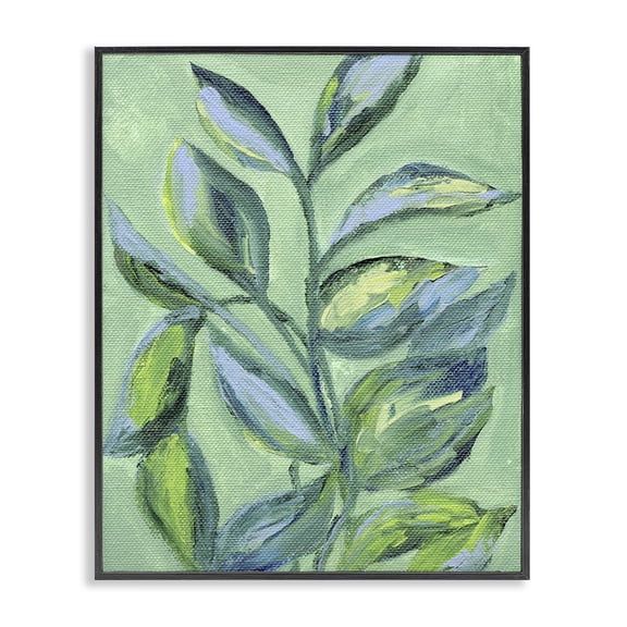 Stupell Industries Contemporary Leafy Plant Foliage Black Framed Giclee Art, 11 x 14, by Nikita Jariwala