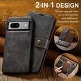 thumbnail image 3 of Retro 2 In1 Detachable Leather Wallet Case for Google Pixel 8 Pro 8A Pixel 7 Pro 7A Pixel 6 Pro 6A Wallet Case with Card Holder Magnetic Leather Phone Cases, 3 of 9