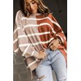 thumbnail image 5 of Débardeur à Épaules Tombantes Contrastante Oversize Marron pour Femmes, 5 of 5