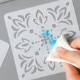 thumbnail image 4 of 6 Pcs Leaf Drawing Stencil Journal Stencils Flowers Stencils for Scrapbook, 4 of 11
