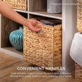 thumbnail image 6 of 13x13in Hyacinth Baskets, Rustic Set Of 5 Multipurpose Collapsible Storage Organizer, Handwoven Laundry Totes for Bedroom, Living Room, Shelves - Gray, 6 of 8