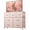 Pink, variant on GALAXHERO 7 Drawer Dresser, TV Stands for 45" TV, Chest of Drawers with Fabric Bin for Bedroom, Living Room, Entryway, Pink