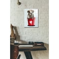thumbnail image 2 of Epic Art 'Bulldog Bucket Of Love, Red' by Fab Funky Acrylic Glass Wall Art, 12"x16", 2 of 2