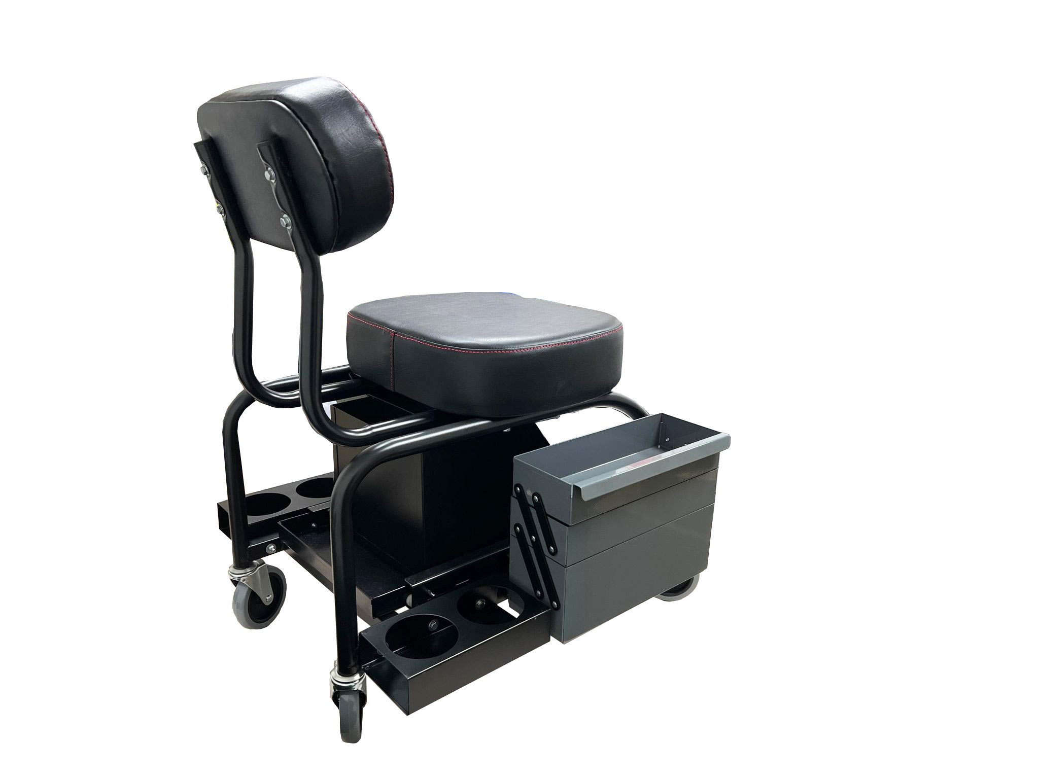 Powerbuilt Professional Shop Seat With Expandable Side Trays - 941929ECE - image 3 of 3