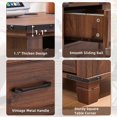 thumbnail image 4 of Leyaoyao Farmhouse Nightstand with Charging Station, 3-Tier Night Stand with Open Shelf, Modern Bedside Table for Living Room, Bedroom, Brown, 4 of 6