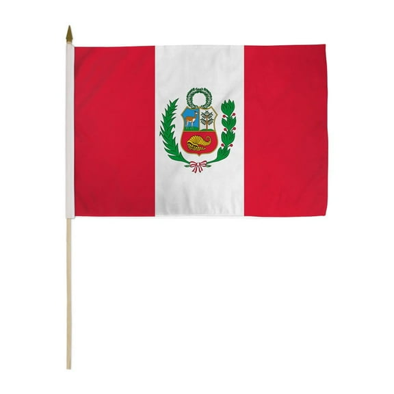 Peru 12x18in Stick Flag