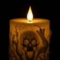thumbnail image 6 of Steadline Decorative Light,Resin Skull Flameless LED Lamp,Simulated Flickering Light Effect,Spooky Ambient Lighting For Indoor Halloween Events And Themed Table Layouts(White), 6 of 7