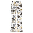 thumbnail image 5 of LPKRT Girls Stretch Yoga Pants High Waist Floral Print Flared Leggings Casual Workout Fashion Trousers White 1-2 Years, 5 of 5