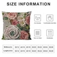 thumbnail image 5 of Flower Pink Lumbar Throw Pillow Covers Velvet Rectangle Accent Pillowcase Decorative Floral Artificial Pillow Cushion Covers Gift for Couch Bed Bedroom Living Room Home, 5 of 5