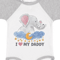 thumbnail image 4 of Inktastic I Love My Daddy Cute Elephants with Moon and Stars Boys or Girls Baby Bodysuit, 4 of 5