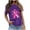 Purple, variant on CLOISE Breast Cancer Blouses Women Short Sleeve Crew Neck Tshirts Ribbon Oversized Breast Cancer Fight Shirts Fashion Loose Blouses Cancer Survivor Gifts in October Outfits Black XL