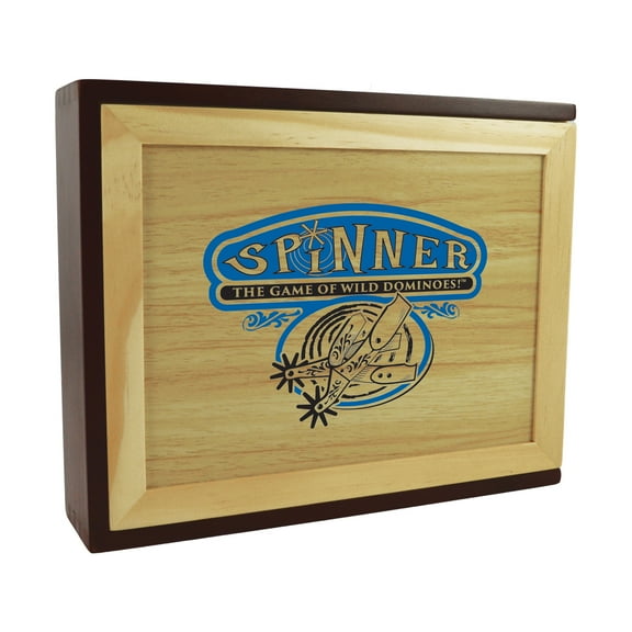 Front Porch Classics, Spinner Domino Game Set in Collectible Wooden Case from Front Porch Classics for 2 to 8 Players Ages 8 and Up