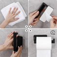 thumbnail image 2 of (Plata) Portarrollos de papel higiénico, Portarrollos de papel higiénico no poroso, Portarrollos de papel de acero inoxidable para baño, cocina JM, 2 of 5