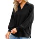 thumbnail image 4 of Gibobby Camisa De Invierno Sudadera extragrande con hombros descubiertos y manga larga para mujer（Negro， M), 4 of 5