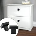 thumbnail image 5 of LAMIRO 5 Pack 1 inch Cabinet Knobs with Mounting Screws,Flat Black Drawer Knobs,Square Dresser Knobs,Dresser Drawer Handles,Drawer Pulls for Kitchen Cabinet Bedroom, 5 of 6