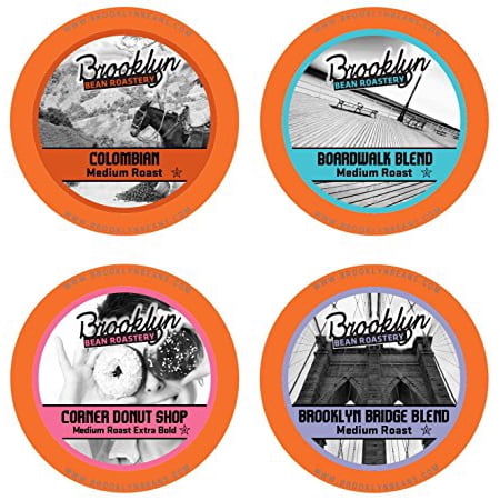 - Brooklyn Bean Roastery, Medium Roast Variety Pack, 40 Count Kcups