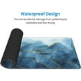 thumbnail image 4 of Blue Golden Watercolor Marble Gaming Mouse Pad XL 31.5×11.8 Inch Gold Line Navy Gray Abstract Extended Mousepad 30X80cm with Non-Slip Rubber Base Stitched Edge Large Desk Pad for Gamer Office, 4 of 6