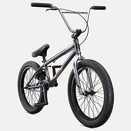 Mongoose Legion L60 Kids Freestyle BMX Bike, Intermediate Rider, Boys and Girls Bikes, Hi-Ten Steel Frame, 20-Inch Wheels, Grey