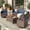 Blue, variant on Poteban Patio Set, 6 Pieces Outdoor Furniture Sets with Rocking Swivel Chairs, Wicker Rattan, Waterproof Covers for Backyard